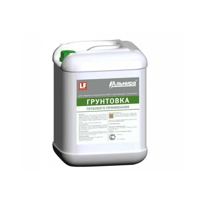 Грунтовка глубокого проникания АЛЬМИРА 10 л 00-00000230