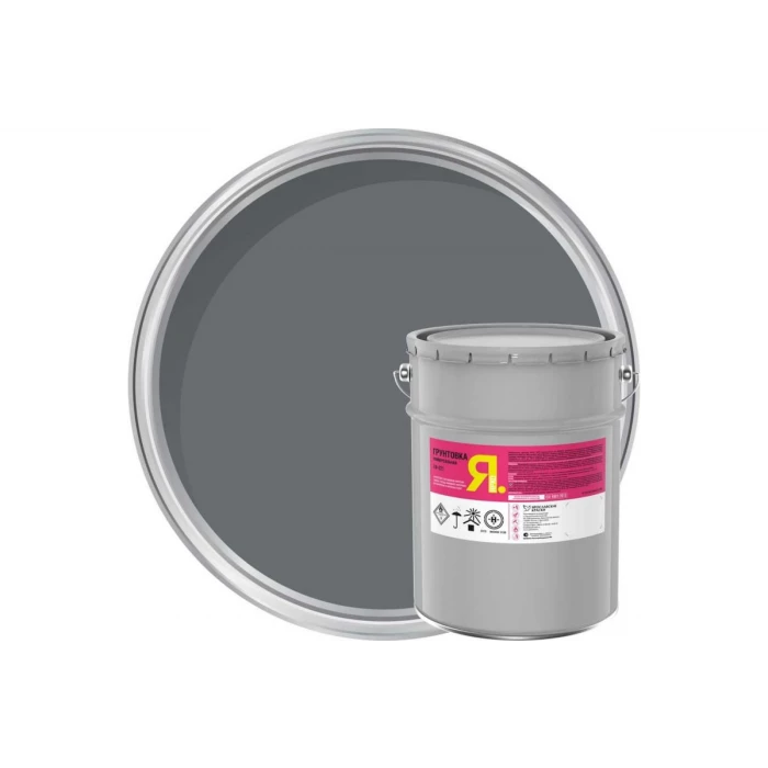Грунтовка ЯРКО ГФ-021 универсальная, серая, ведро 23 кг 204405