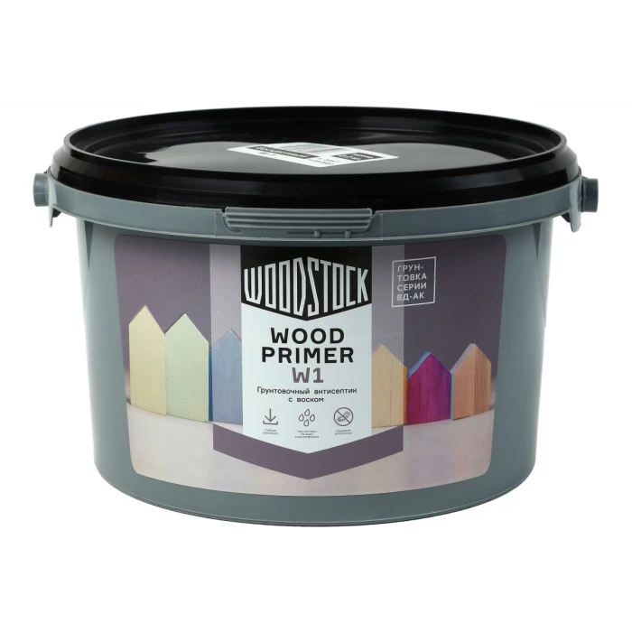 Грунтовочный антисептик с воском Woodstock W-1 ВД-АК БЕСЦВЕТНЫЙ 2,2 кг ТД000004052