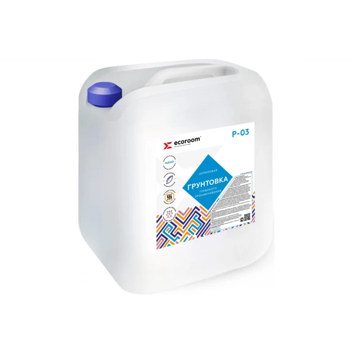Грунтовка глубокого проникновения ECOROOM 10 кг E-Грунт-113