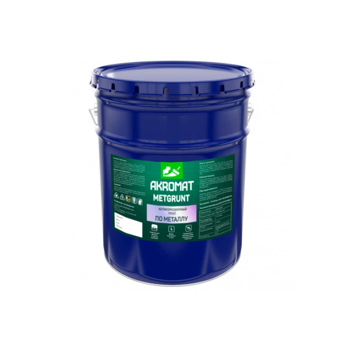 Корабельная грунт-эмаль по металлу Акромат METGRUNT 25 кг, серый УТ000009344