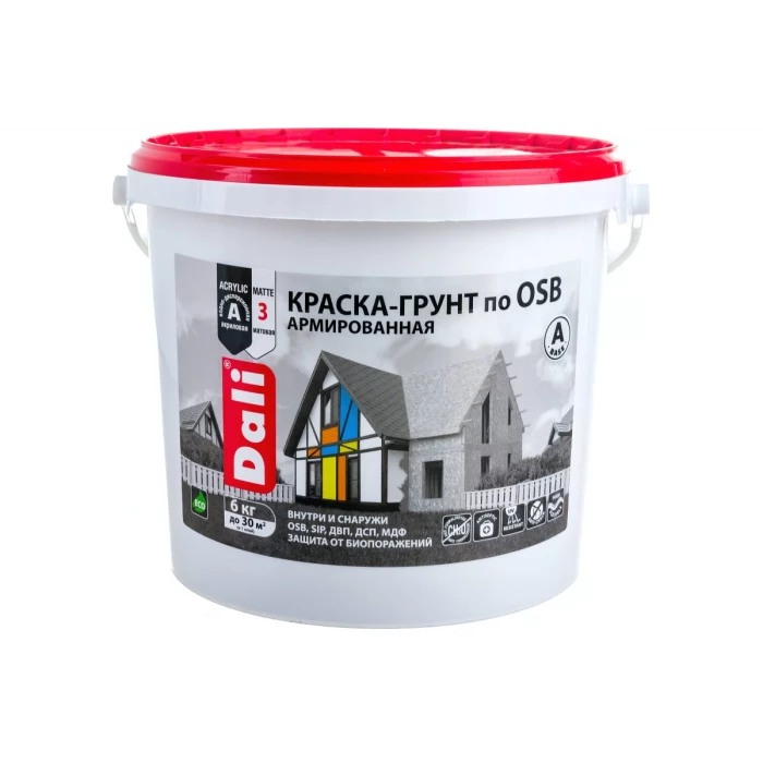 Краска-грунт Dali по OSB База А 6 кг 1 206108