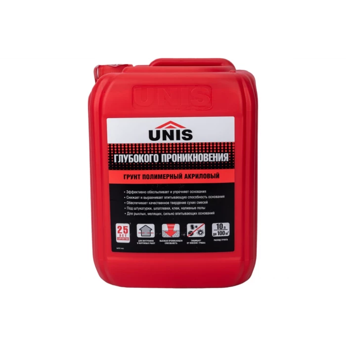 Грунтовка глубокого проникновения UNIS 10 л 4607005180377