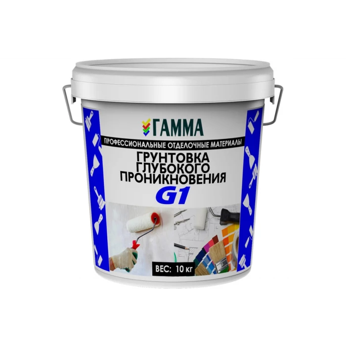 Грунтовка глубокого проникновения ГАММА G1 10 кг, ведро 233887