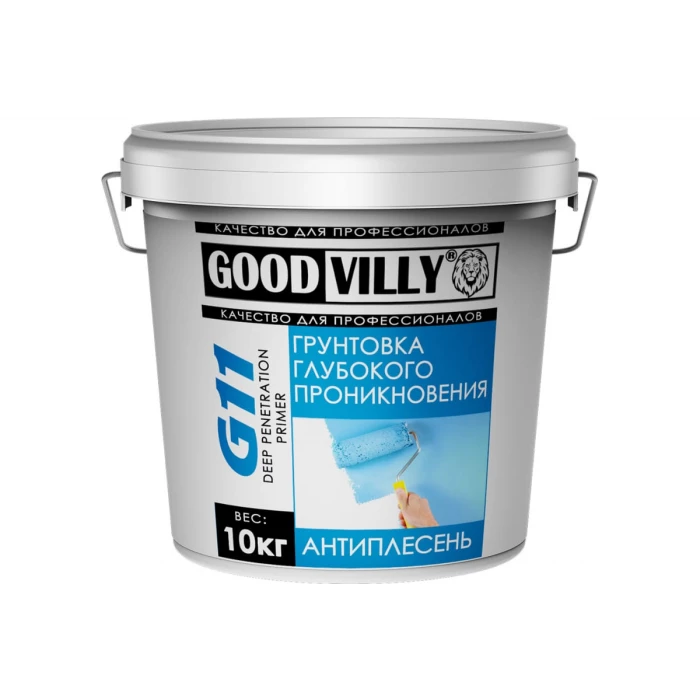 Грунтовка глубокого проникновения ГАММА Good Villy Антиплесень G11 10 кг ведро 233875