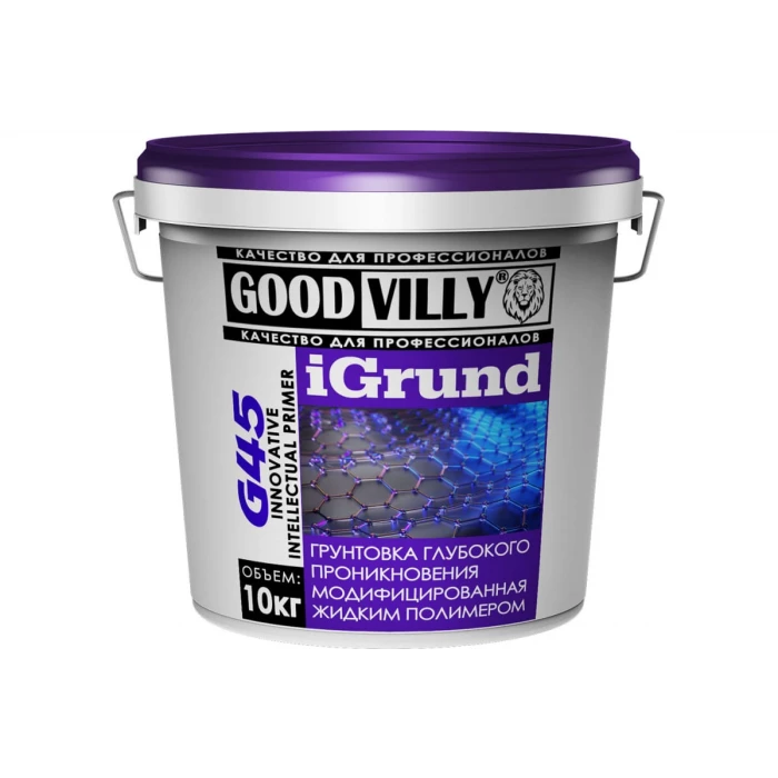 Грунтовка глубокого проникновения ГАММА Good Villy модифицированная пластиком Igrund 10 кг 233785