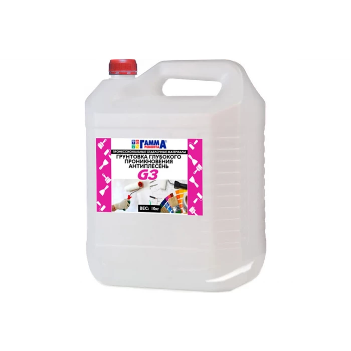 Грунтовка глубокого проникновения ГАММА Антиплесень G3 10 кг 233896