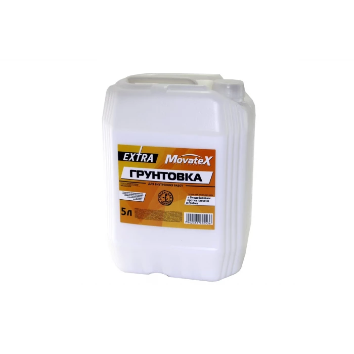 Грунтовка для внутренних работ Movatex EXTRA 5 л Т11876