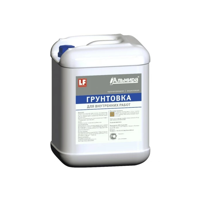 Грунтовка для внутренних работ АЛЬМИРА 1 л 00-00000225