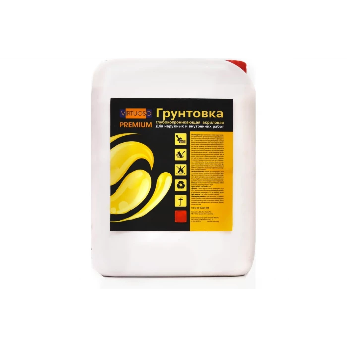 Универсальная грунтовка VIRTUOSO PREMIUM для наружных и внутренних работ 10л 52199