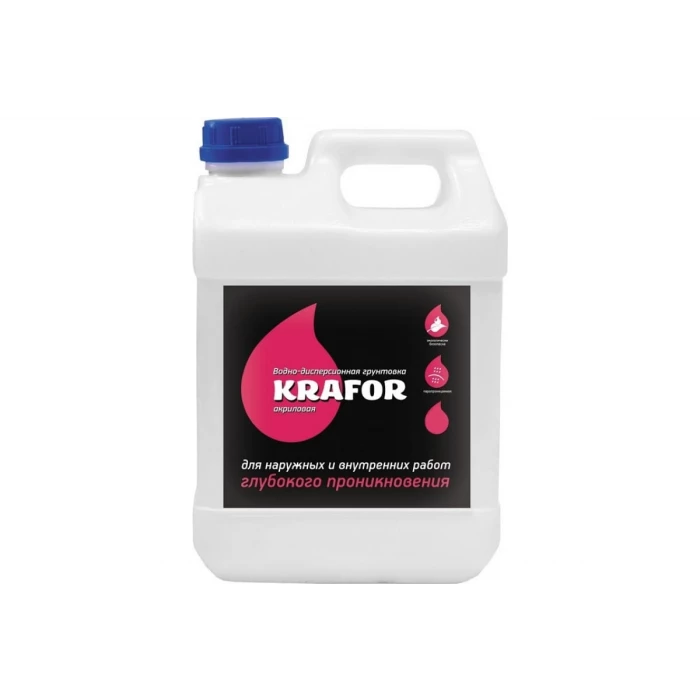 Универсальная грунтовка глубокого проникновения KRAFOR 10 л (1) красная этикетка 27 339