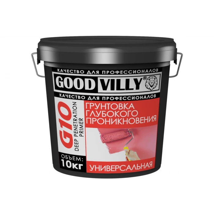 Универсальная грунтовка глубокого проникновения ГАММА Good Villy G10 ведро 10 кг 233790