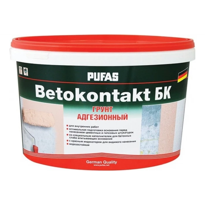 Грунтовка для повышения адгезии ПУФАС Бетоконтакт БК для внутренних работ мороз. тов-164740