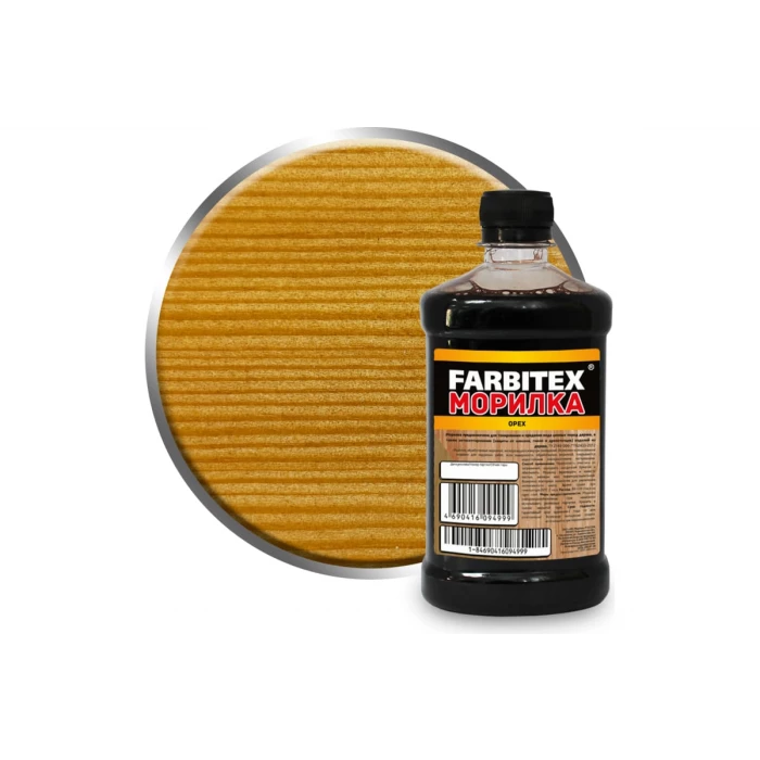Морилка Farbitex (деревозащитная; водная; 0,5 л; орех) 4100008066