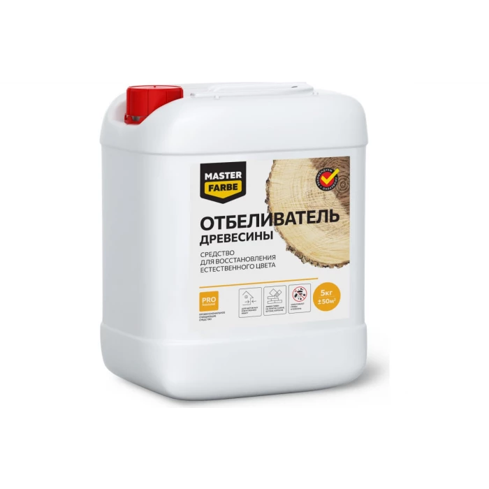 Отбеливатель древесины для восстановления естественного цвета и удаления синевы грибка плесени MASTER FARBE 5 кг 4631159427354