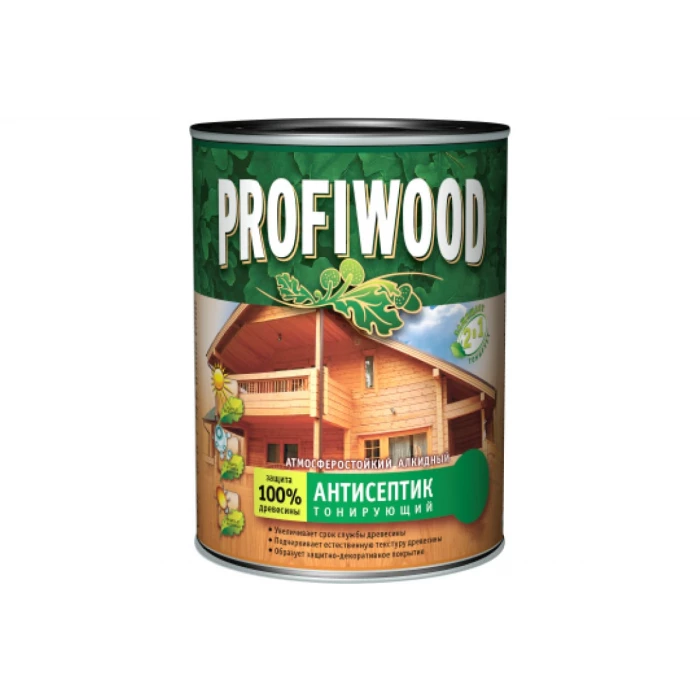 Алкидный антисептик PROFIWOOD (тонирующий; атмосферостойкий; бук; 0.8 л; 0.7 кг) 3885