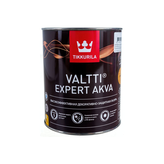 Антисептик для дерева TIKKURILA Valtti Expert Akva орегон 0,9 л 48457