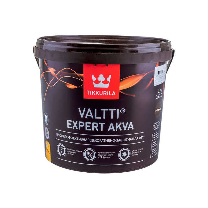 Антисептик для дерева TIKKURILA Valtti Expert Akva палисандр 2,7 л 48446