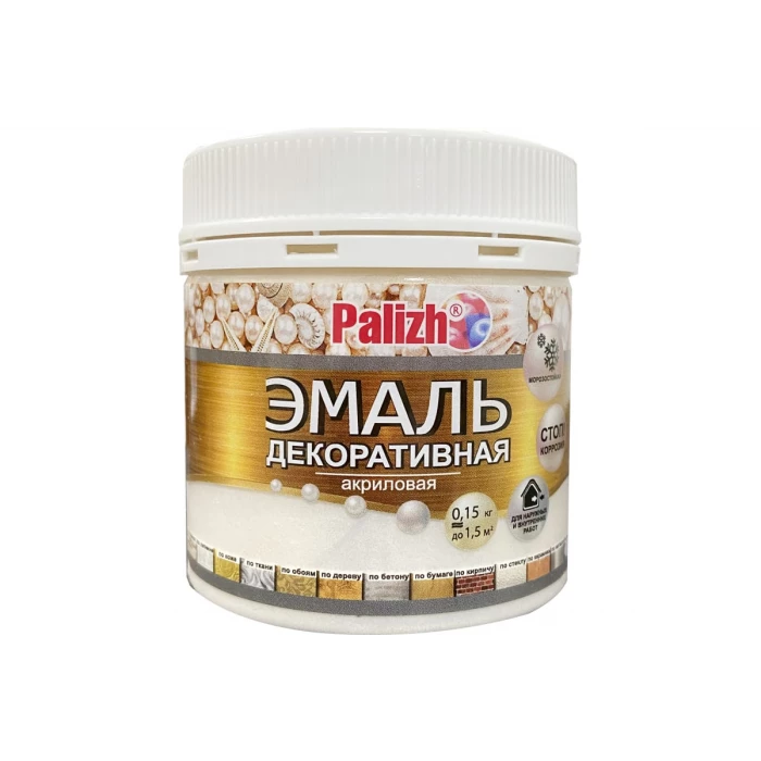 Акриловая декоративная эмаль Palizh №92 белый жемчуг 0,15 кг 11605918