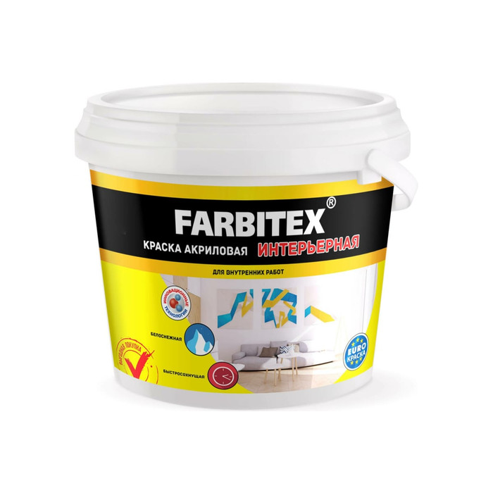 Акриловая интерьерная краска Farbitex 13 кг 4300001552