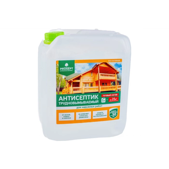 Антисептик для наружных работ PROSEPT ECO EXTERIOR Готовый состав 5л 013-5