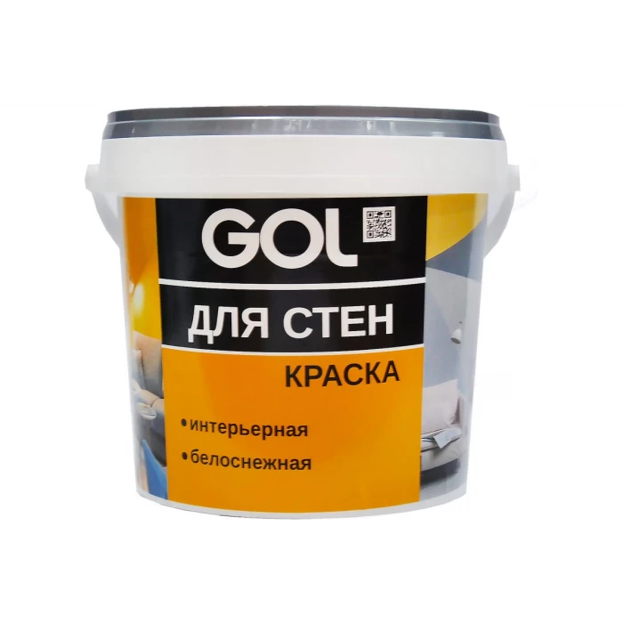 Акриловая краска для стен Palizh GOL ВД-АК-2180 белоснежная 152 1,4 кг 11605770