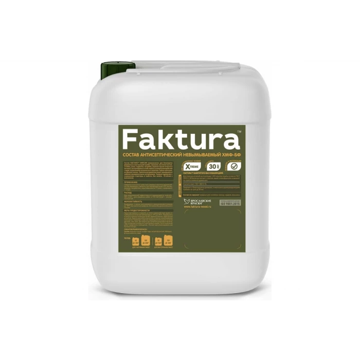 Антисептический невымываемый состав ХМФ-БФ для древесины  FAKTURA ГОСТ, канистра 5 л, О02573