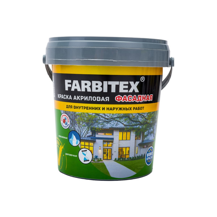 Акриловая фасадная краска Farbitex 1.1 кг 4300009597