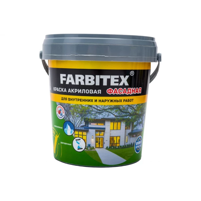 Акриловая фасадная краска Farbitex 1.1 кг 4300009597