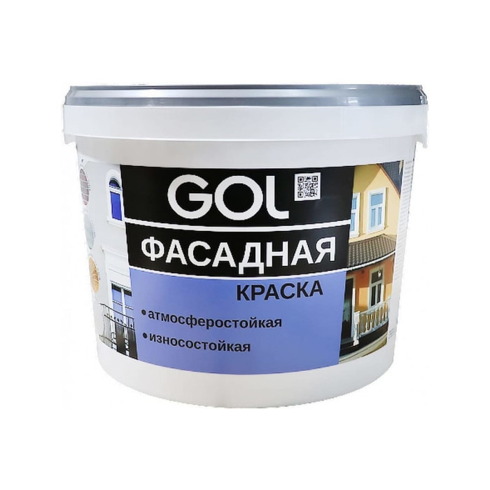 Акриловая фасадная краска Palizh GOL ВД-АК-2180 белоснежная 163 13 кг 11606113