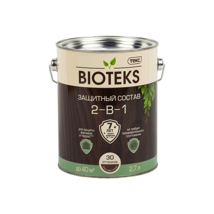 Биоантисептик Текс классик универсал бесцветный 2,7 л защ. состав 2 в 1 48646