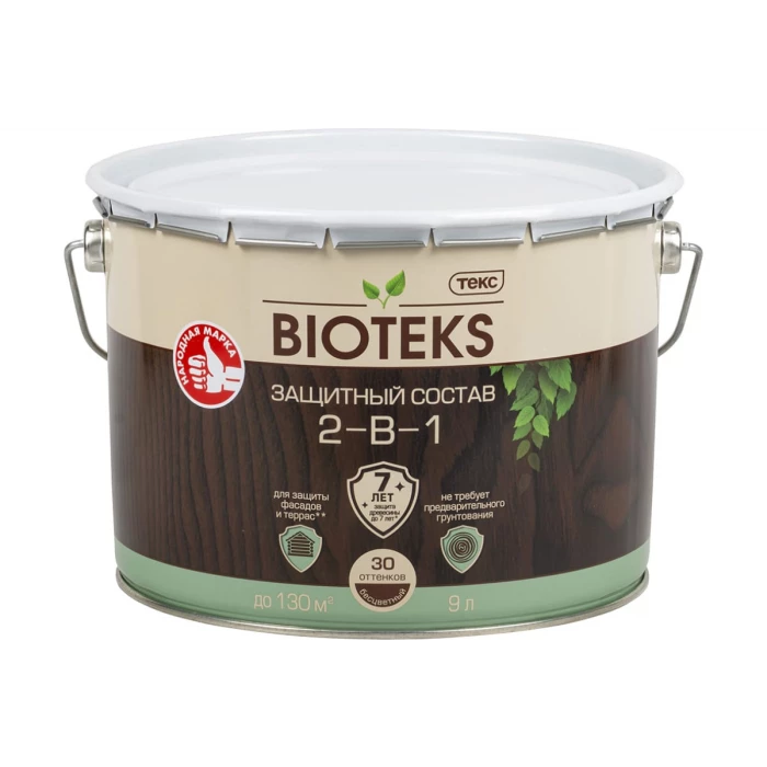 Биоантисептик Текс классик универсал бесцветный 9 л защ. состав 2 в 1 48660