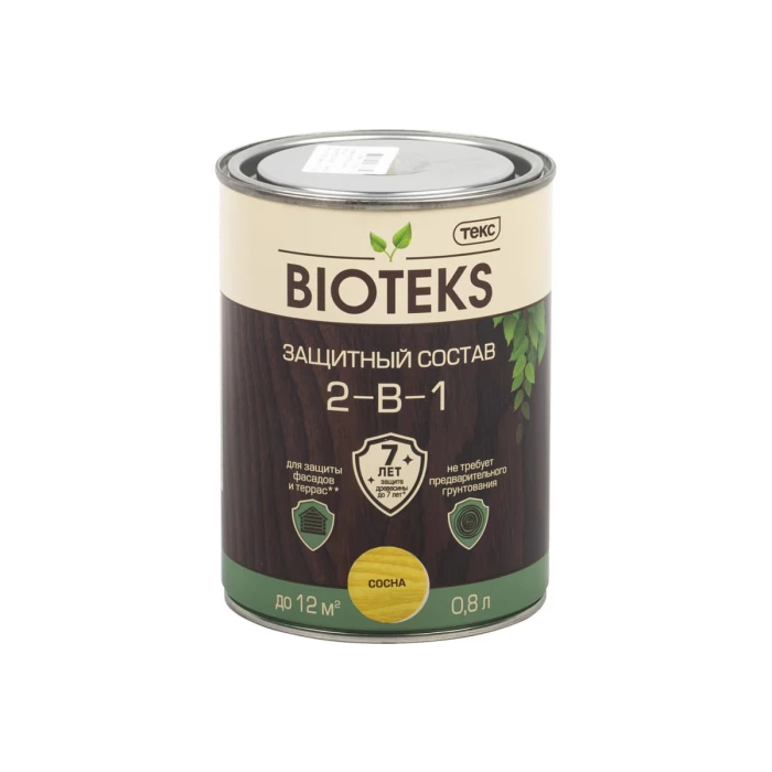 Биоантисептик Текс классик универсал сосна 0,8 л. защ. состав 2 в 1 48635