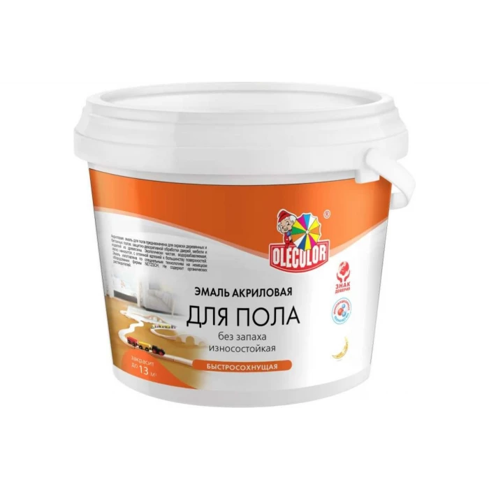 Акриловая эмаль для полов OLECOLOR желто-коричневый, 2.5 кг 4300004562