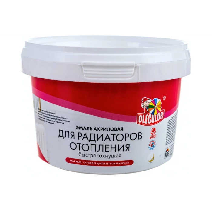 Акриловая эмаль для радиаторов отопления OLECOLOR 0.5 кг 4300006116