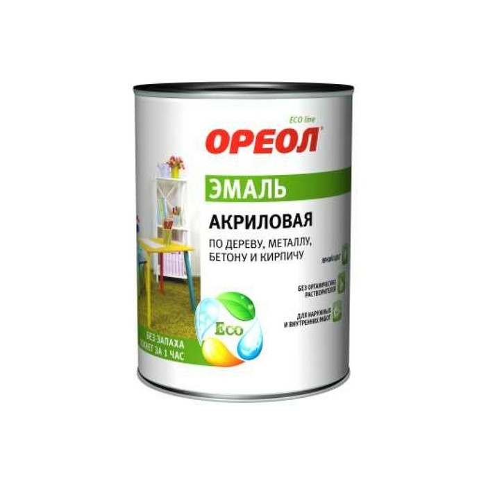 Акриловая эмаль Ореол (глянцевая; зелёная; 0.9 кг) 65248 фото 2