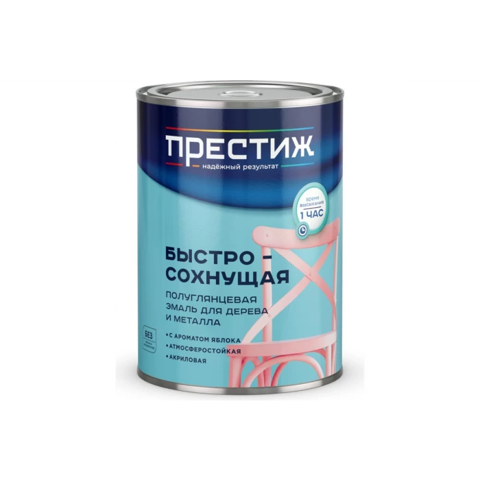 Акриловая эмаль ПРЕСТИЖ полуглянцевая, серая 0,9 КГ 14 24551