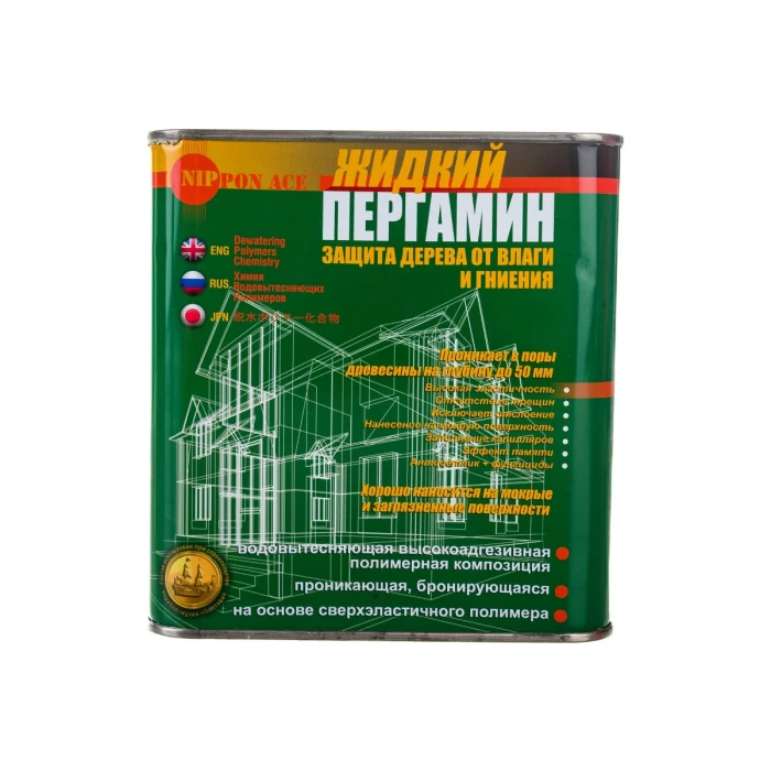Водовытесняющая полимерная композиция Жидкий Пергамин Nippon Ace 2,4 л ПР-024-177