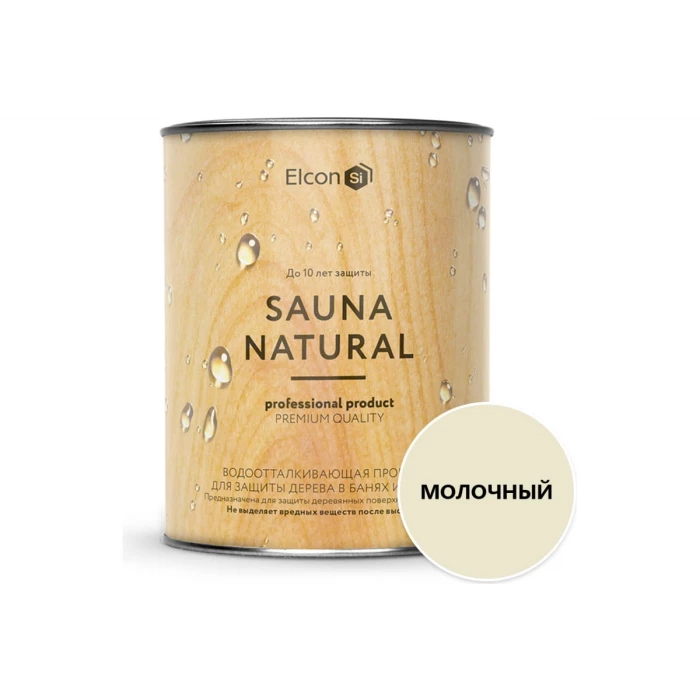 Водоотталкивающая пропитка для бань и саун, для дерева Elcon Sauna Natural 0,9 л 00-00004048