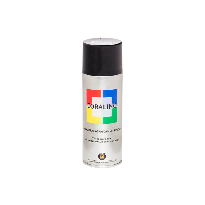 Аэрозольная краска CORALINO RAL9005 520 мл, 200 г, Черный Матовый С19505