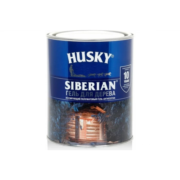 Гель-антисептик для дерева HUSKY SIBERIAN полуматовый тик 0,9 л 25283