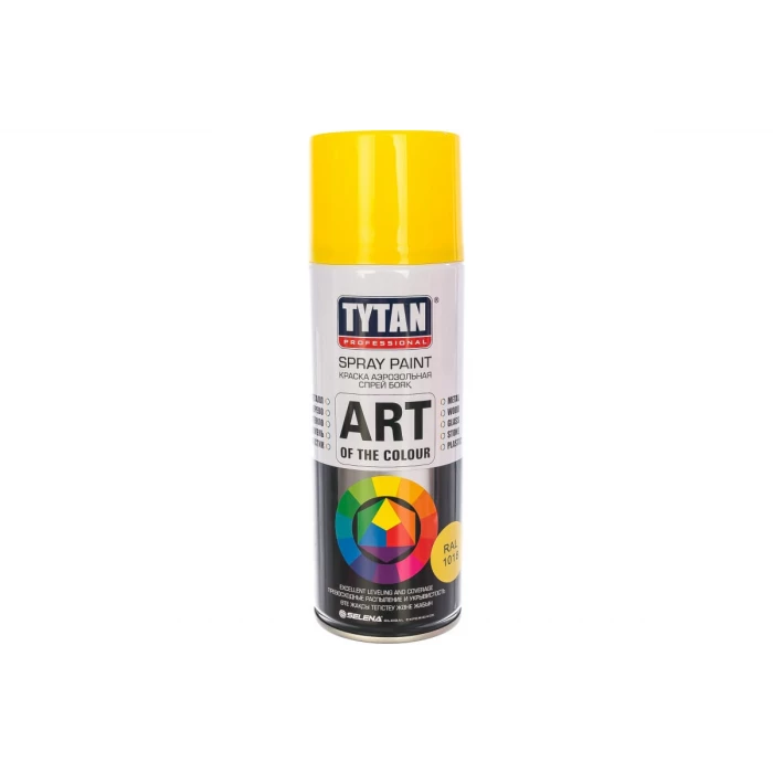 Аэрозольная краска TYTAN PROFESSIONAL ART OF THE COLOUR RAL1018, желтая 400мл 93601