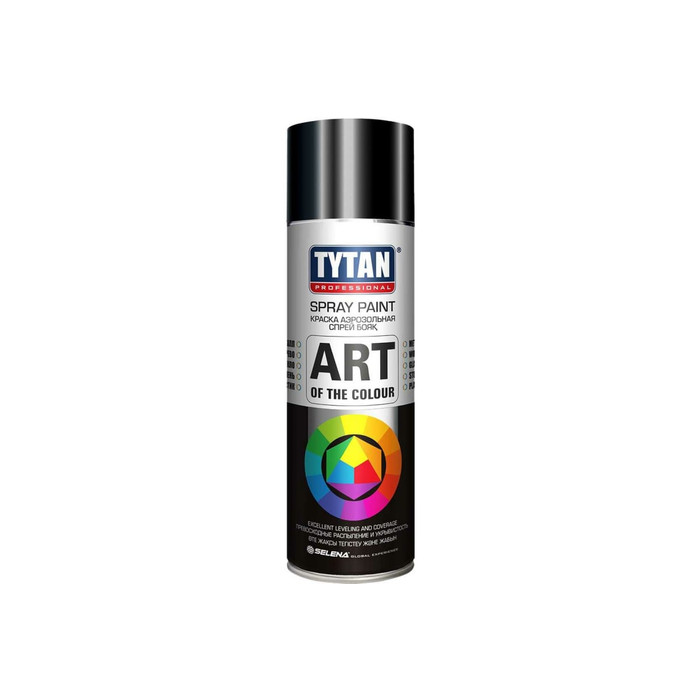 Аэрозольная краска TYTAN PROFESSIONAL ART OF THE COLOUR RAL9005, черная глянец 400мл 93809