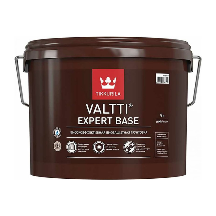 Грунтовка TIKKURILA VALTTI EXPERT BASE высокоэффективная, биозащитная 9л 700009580