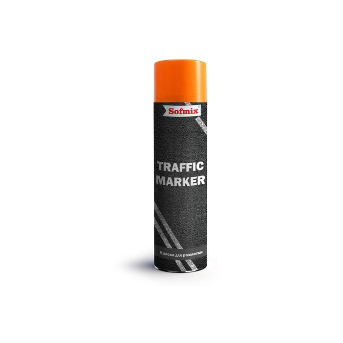 Аэрозольная краска для разметки SOFMIX TRAFFIC MARKER оранжевая, 1 л 510406