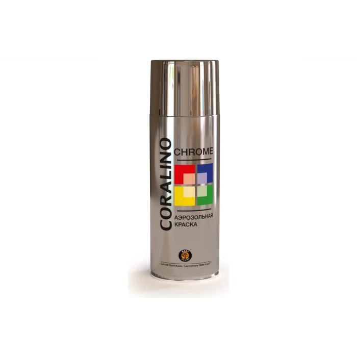 Аэрозольная краска металлик CORALINO Яркий Хром С30318