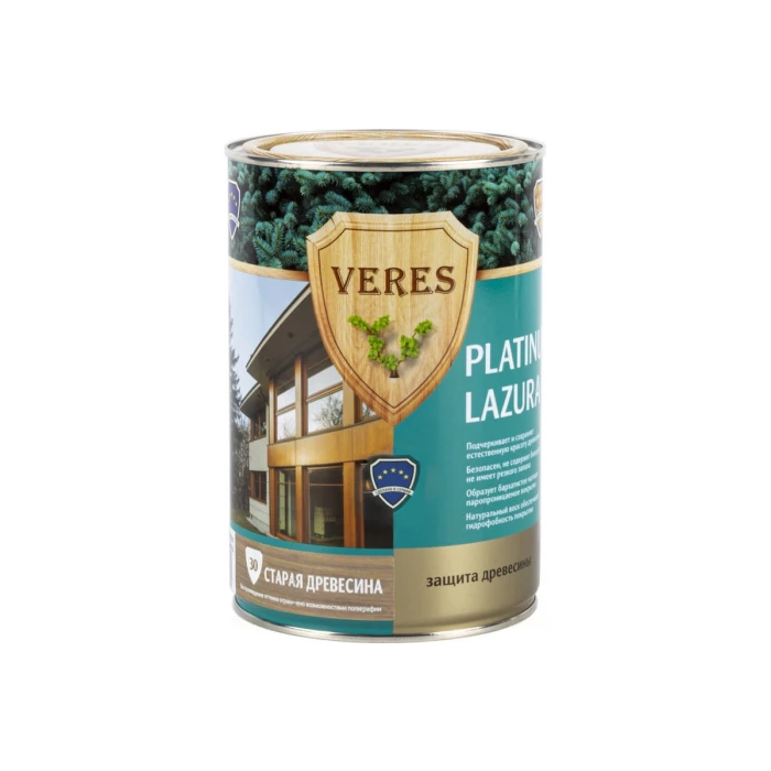 Декоративная пропитка для дерева VERES Платинум №30 (старая древесина; 0.9 л) 205678