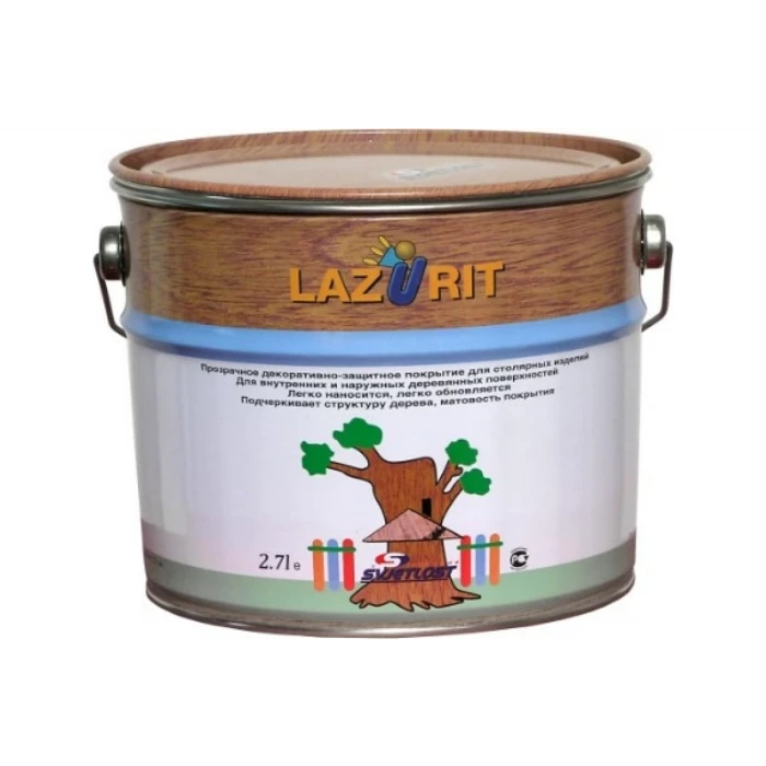 Декоративное покрытие для дерева Goodhim Lazurit красный, 2,7 л 73270