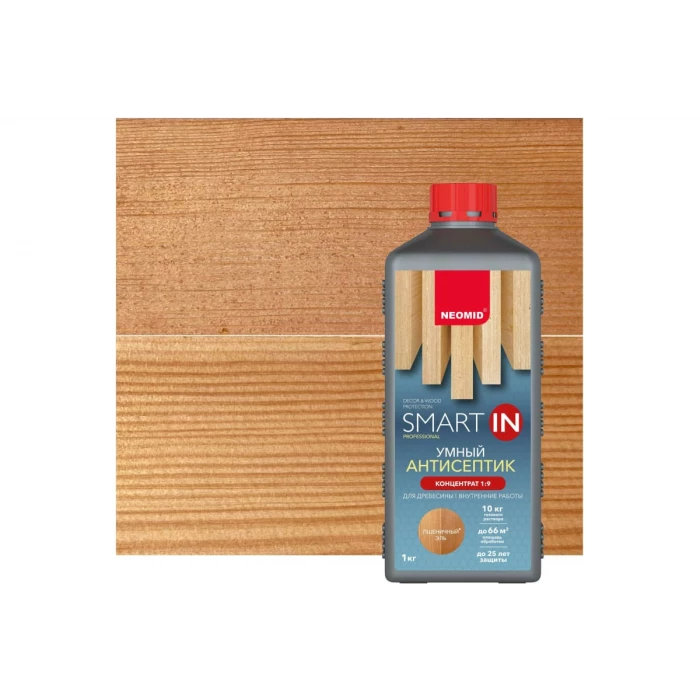 Декоративный антисептик NEOMID Smart In для внутренних работ, пшеничный эль,1 кг Н-Sm_In-1/пшен.эль