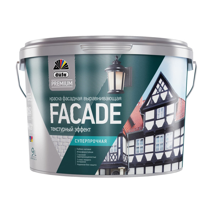 ВД краска Dufa Premium FACADE фасадная суперпрочная база 3 9 л Н0000007018